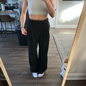 Zara Black Wide Leg Pants for Stylish Occasions